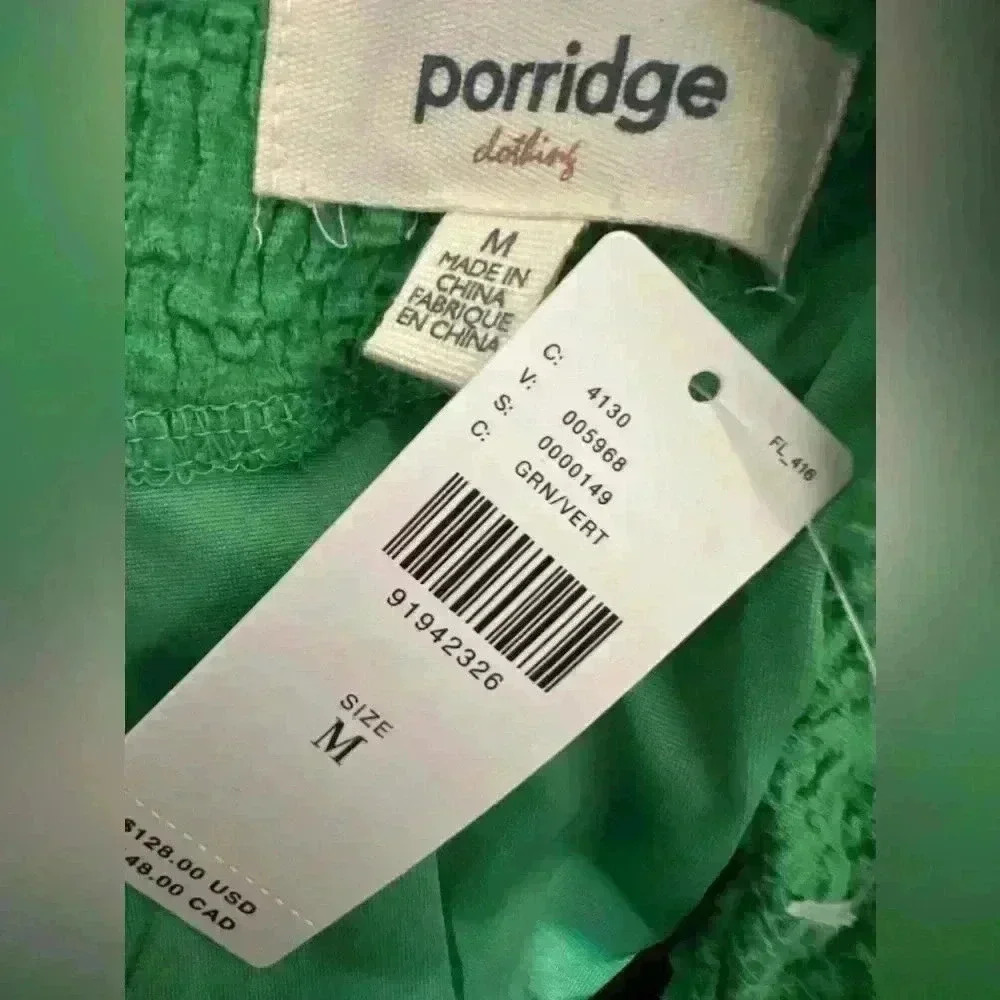 Anthropologie $128 Porridge Clothing Green Textured Knit Mini Dress St Patrick’s - Picture 6 of 6